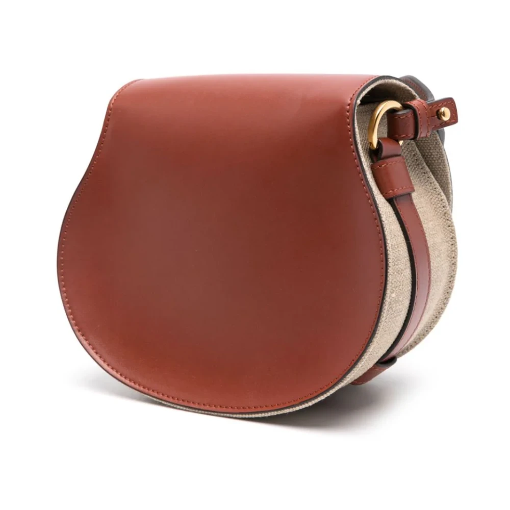 Chloé Bruine Linnen Schoudertas met Tassel Brown Dames