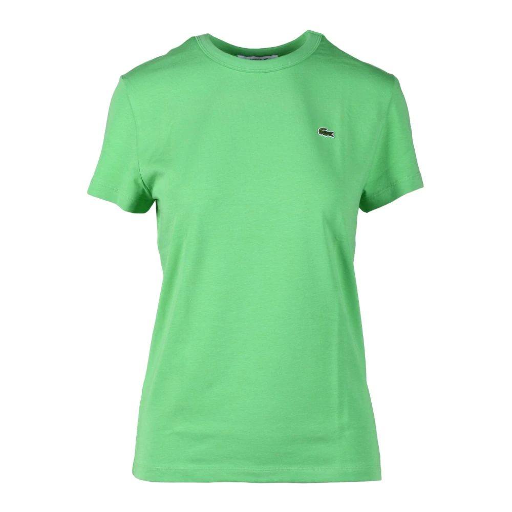 Lacoste Katoen Elastaan T-shirt Green Dames