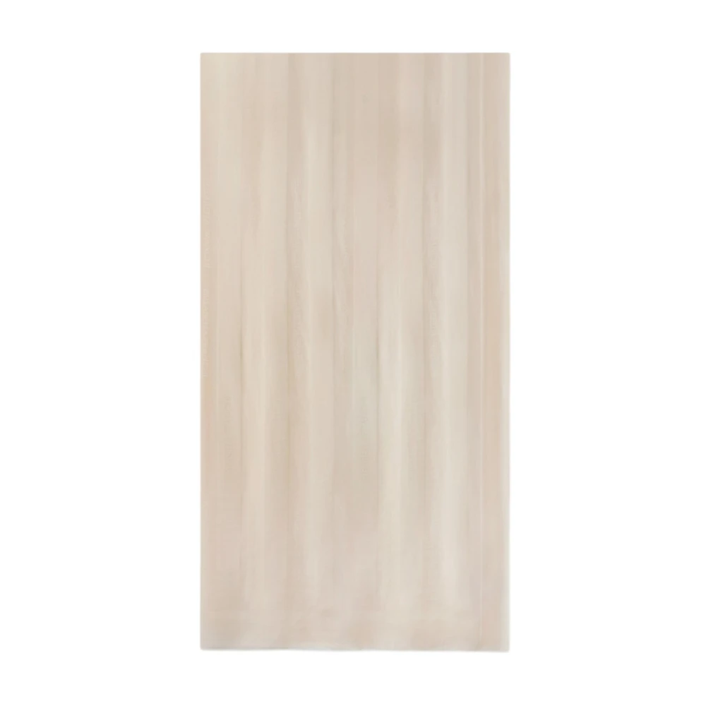 Elisabetta Franchi Beige Scarves, Female, One Size, Viscose And Modal Foulard Scarf With Jacquard Stripes