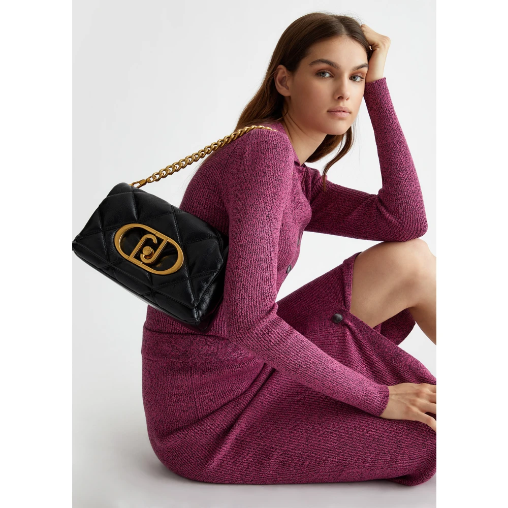 Liu Jo Stijlvolle Mini Puffy Tas Black Dames