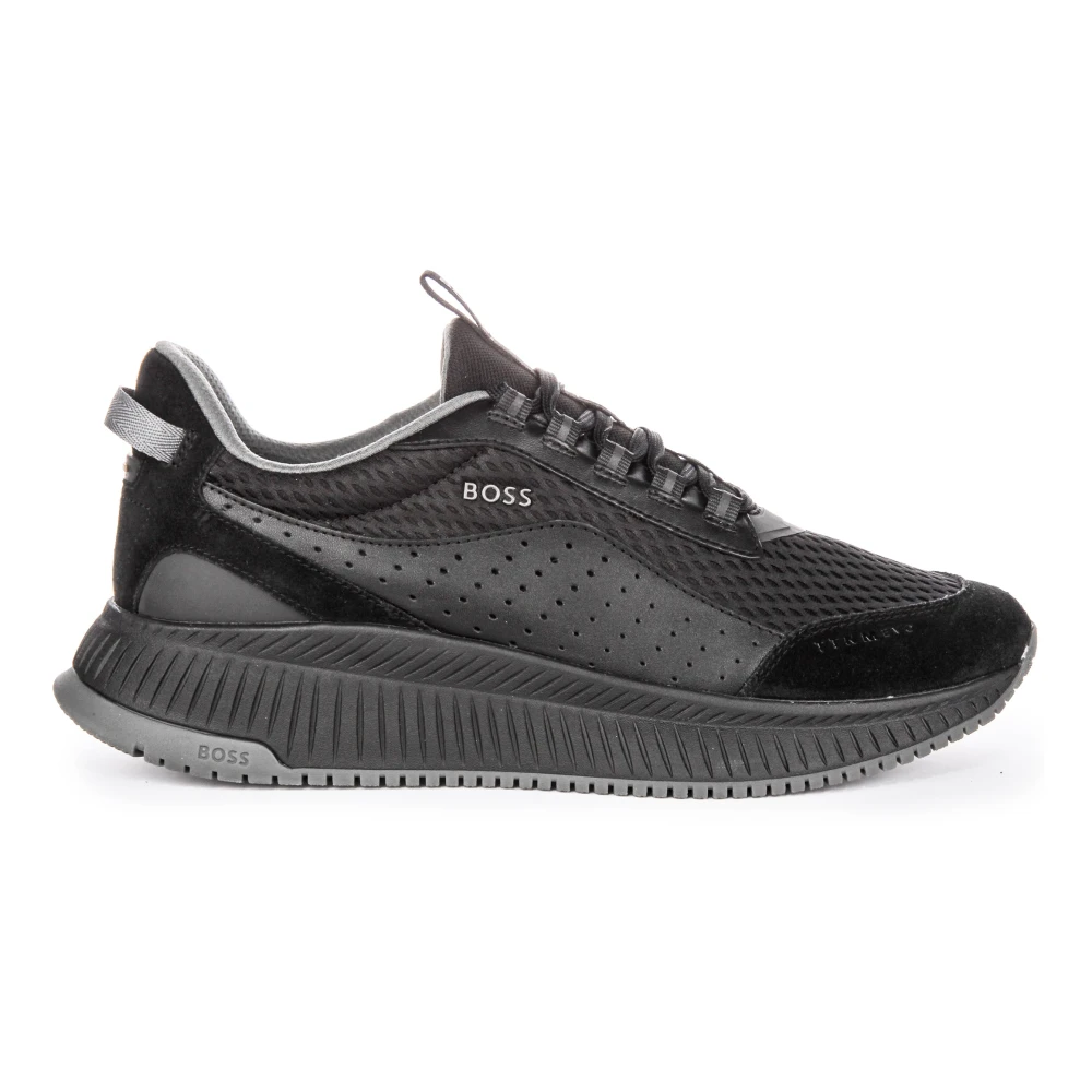 Hugo Men's Black Sneakers, 12 Uk, Synthetic Trainers For