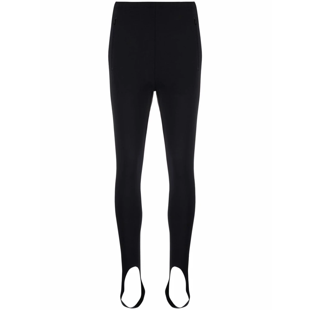 Wardrobe.nyc Zwarte hoge hals stijgbeugelleggings Black Dames