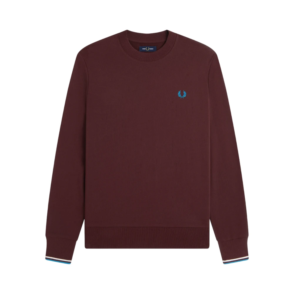 Fred Perry Men's Red F Perry, Sweatshirts, M, Classic Cotton Sweatshirt Bordeaux