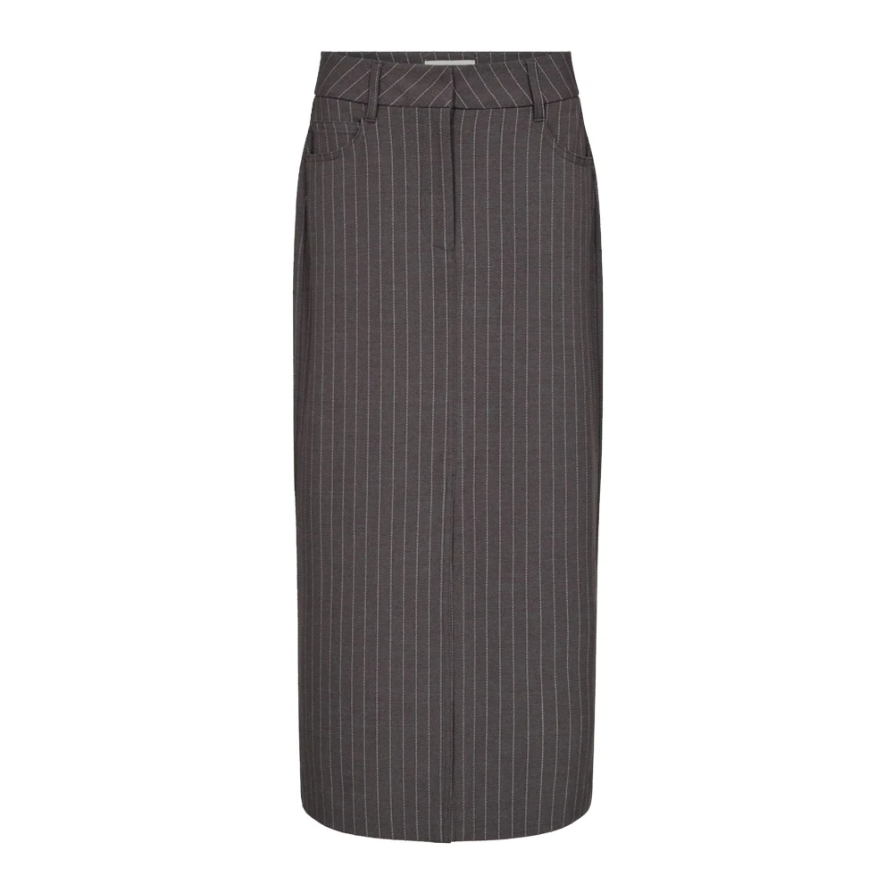 Copenhagen Muse Tailor Rok met Voorsplit Pewter Gray Dames