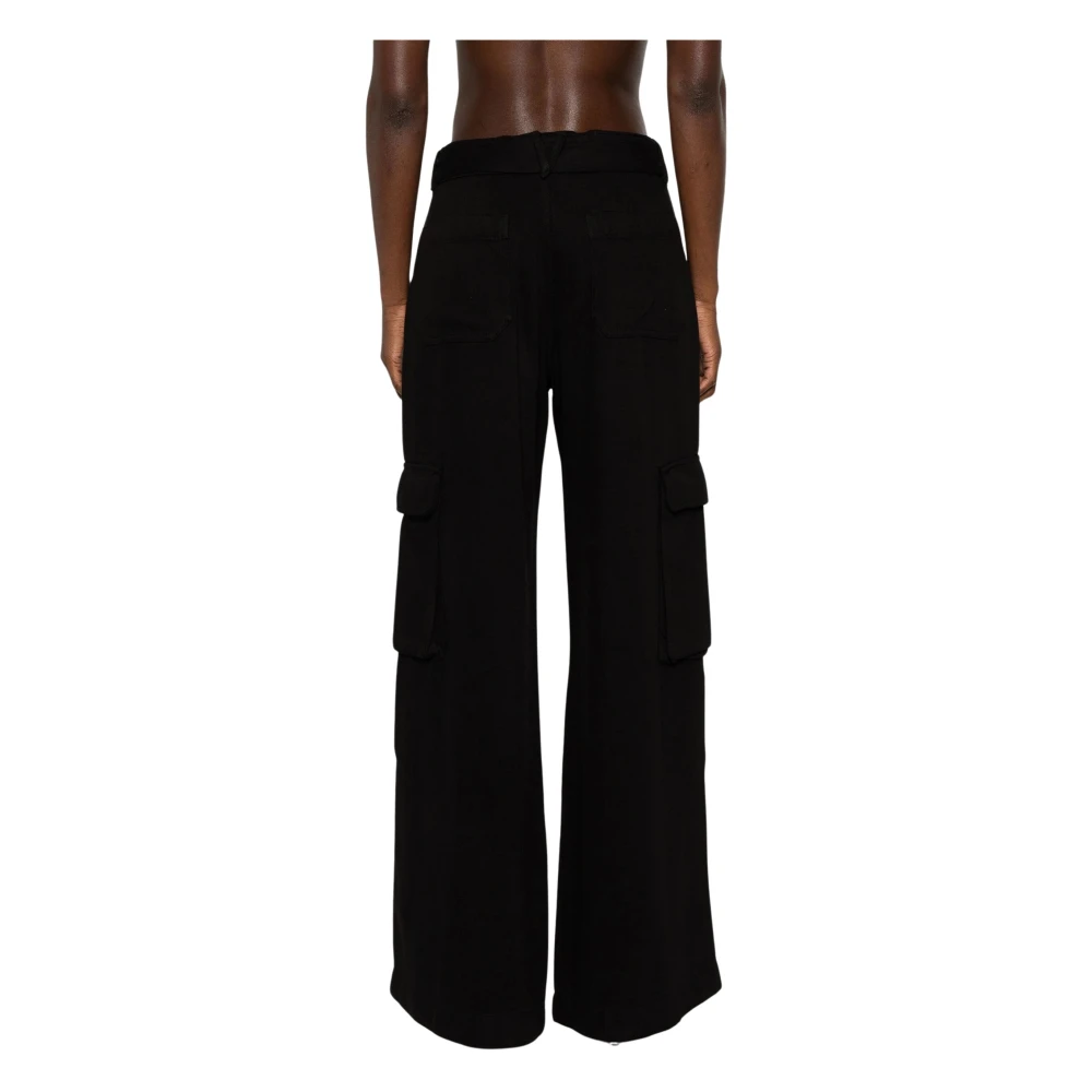 7 For All Mankind Cargo Palazzo Broek Black Dames