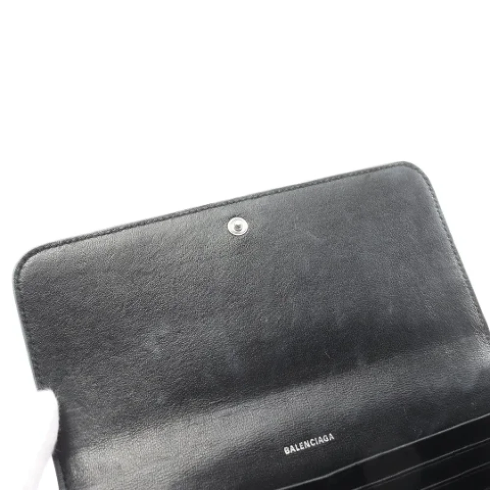 Balenciaga Vintage Pre-owned Leather wallets Black Dames