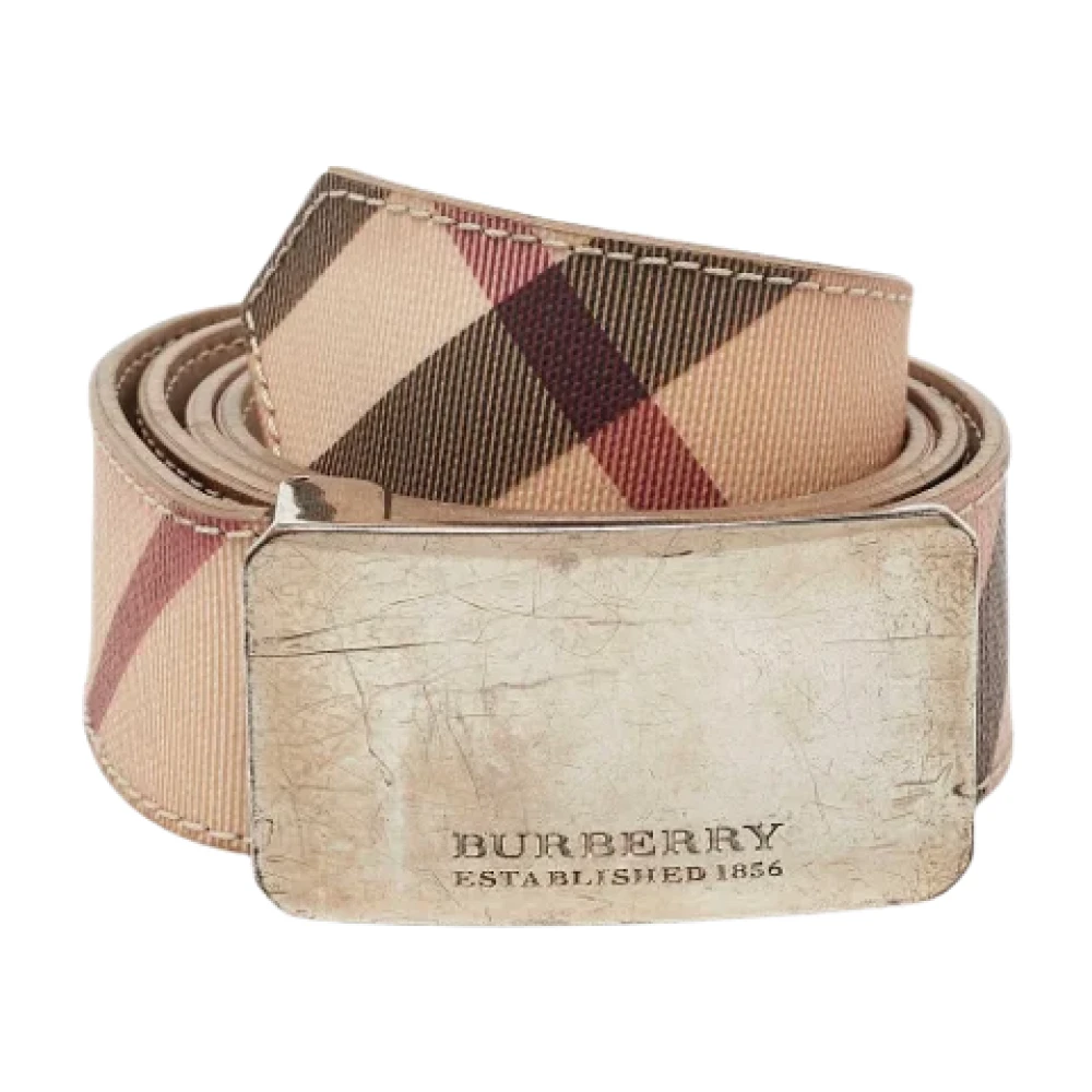 Burberry Vintage Pre-owned Canvas belts Beige Dames