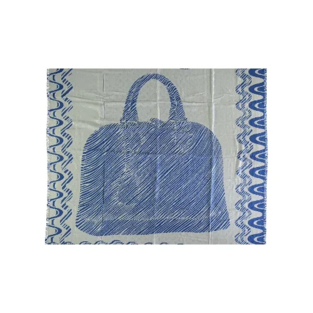 Louis Vuitton Vintage Pre-owned Silk scarves Blue Dames