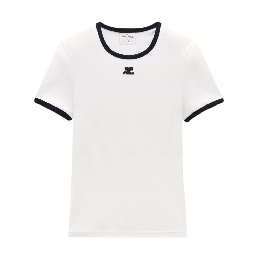 Courrèges Donna Bianco Top, L, New,