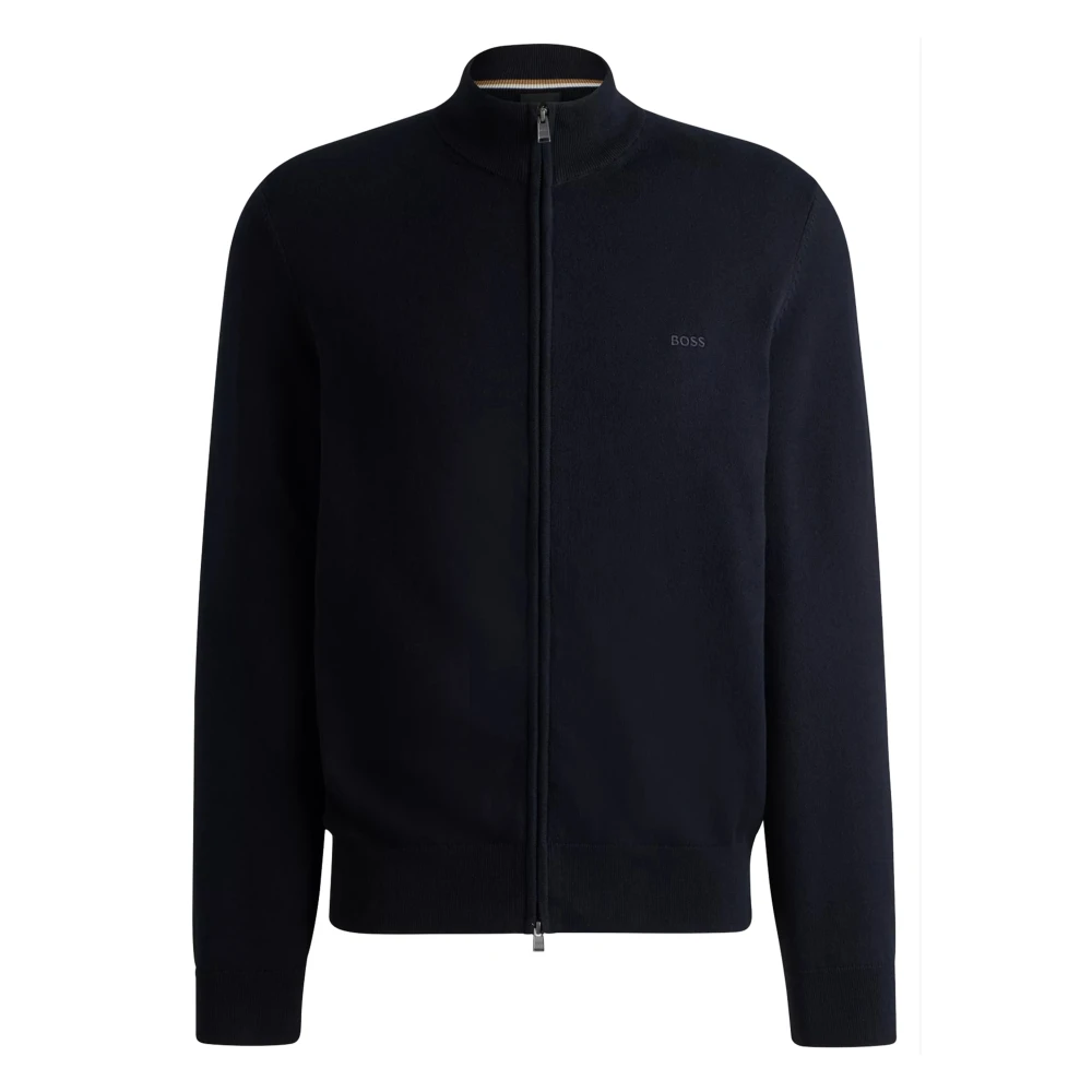 Hugo Boss Donkerblauwe Gebreide Trui Blue Heren