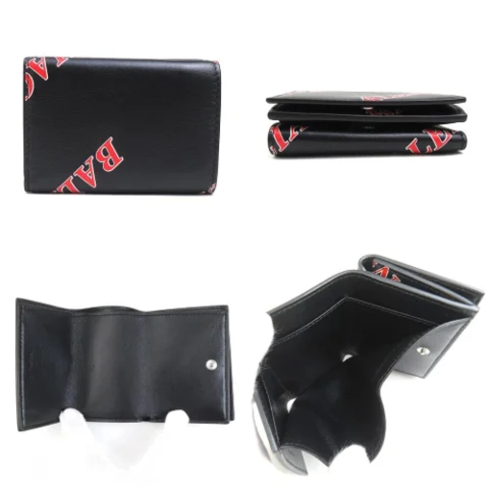 Balenciaga Vintage Pre-owned Leather wallets Black Unisex