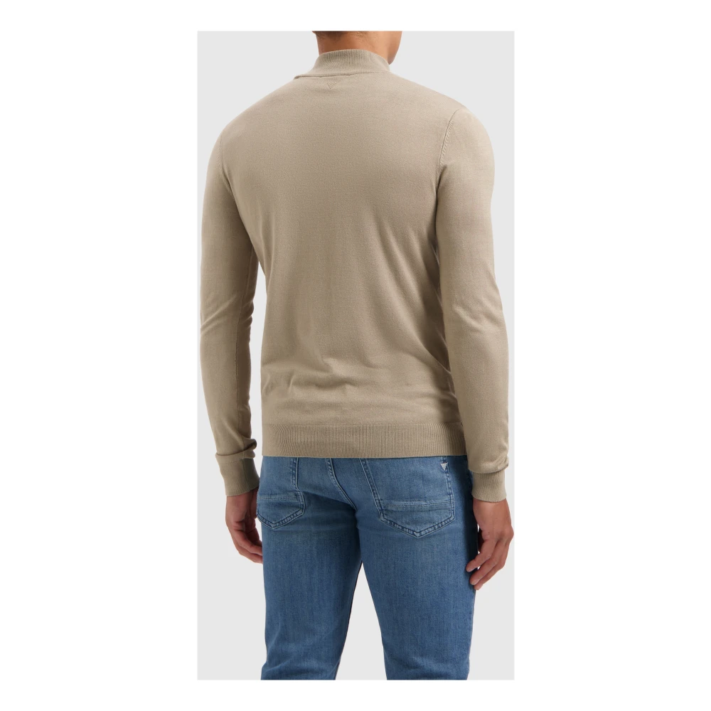 Pure Path Mockneck Sweater Essential Gebreide kleding Beige Heren