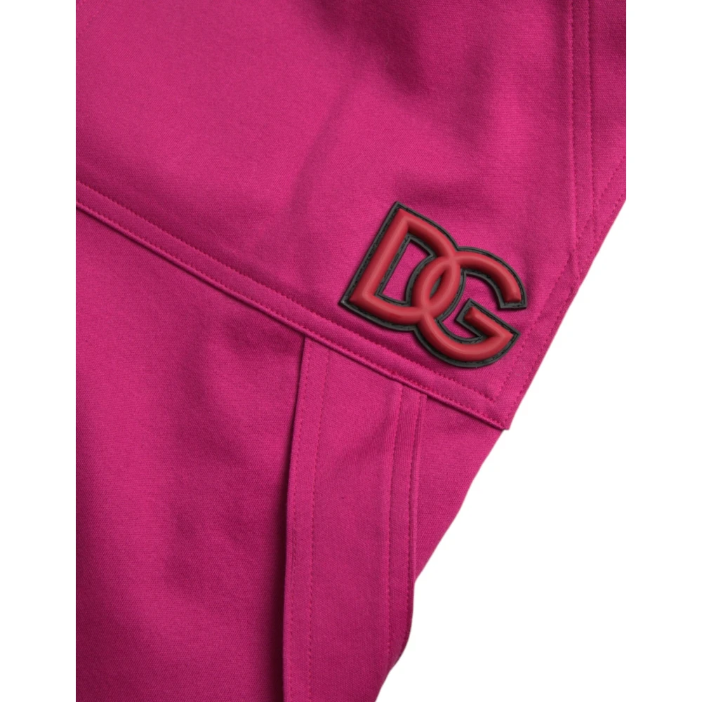 Dolce & Gabbana Roze Logo Cargo Katoenen Jogger Broek Pink Heren