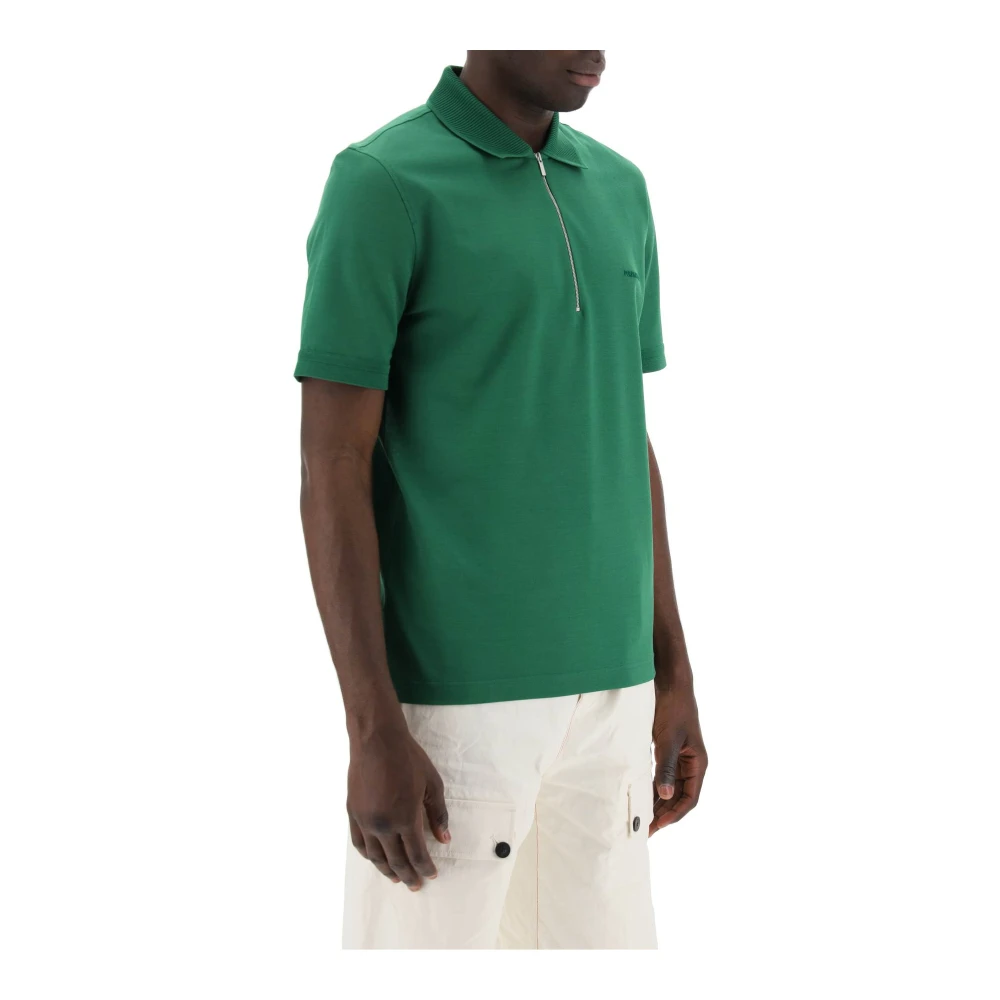 Salvatore Ferragamo Polo Shirts Green Heren