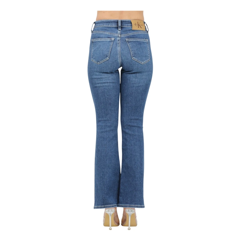 Calvin Klein Jeans Hoge Taille Slim Fit Flare Jeans Blue Dames