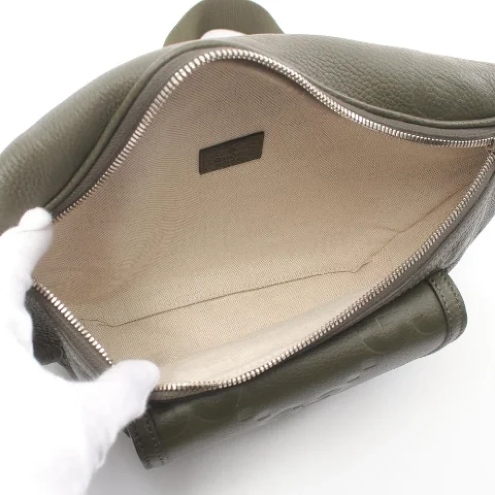 Gucci Vintage Pre-owned Leather gucci-bags Green Dames