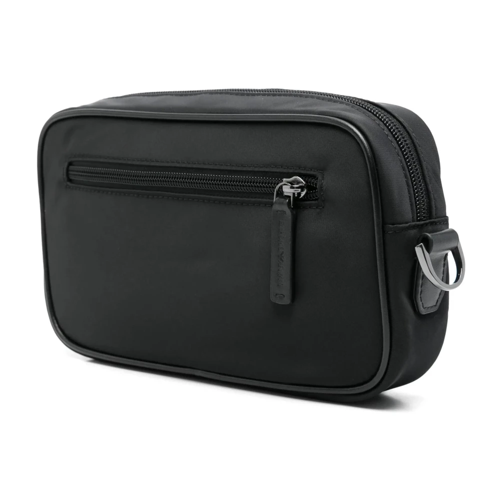 Emporio Armani Zwarte Schoonheid Rits Pols Clutch Black Heren