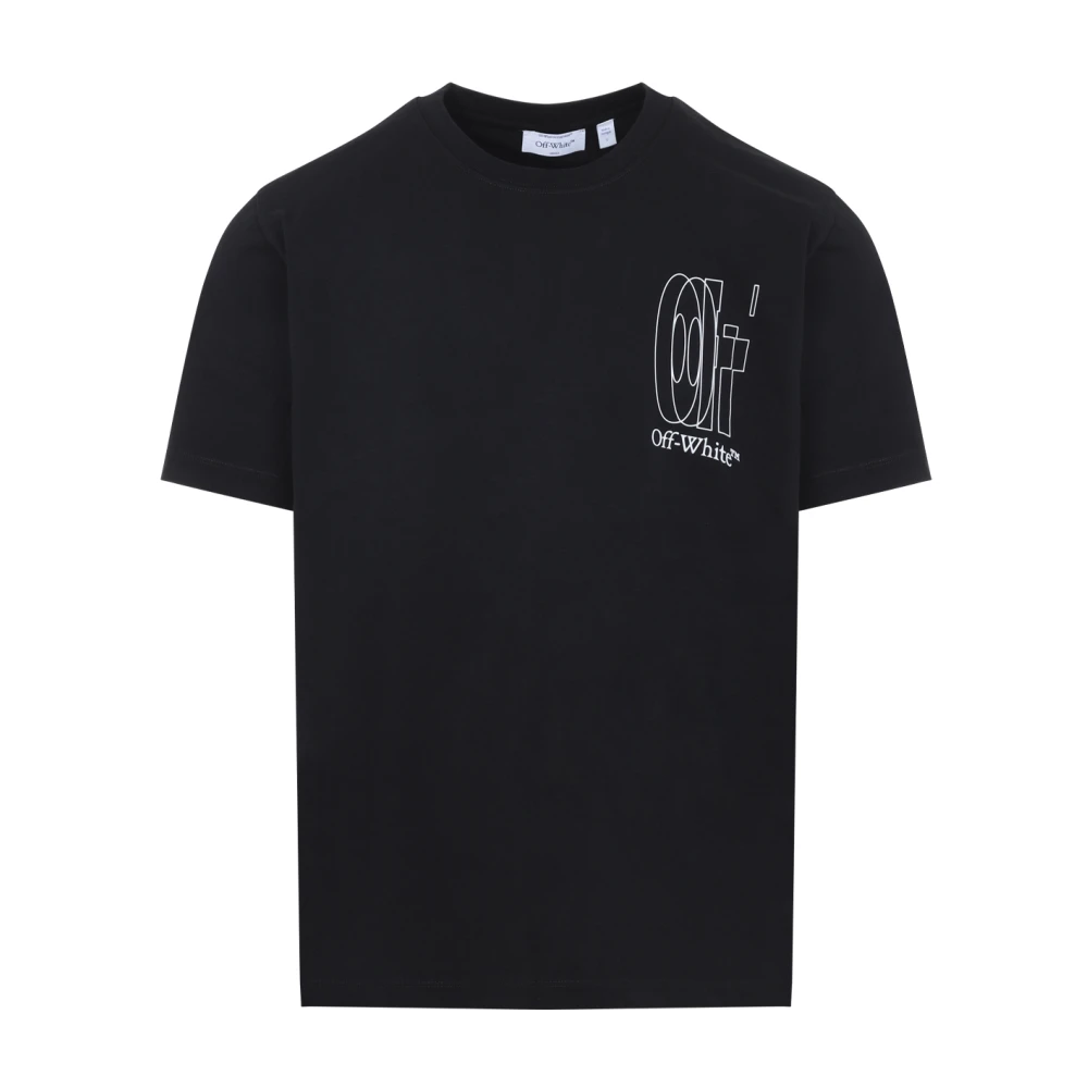 Off White Men's Black Logo Printed Crewneck T-Shirt - T-Shirts - S - Tops