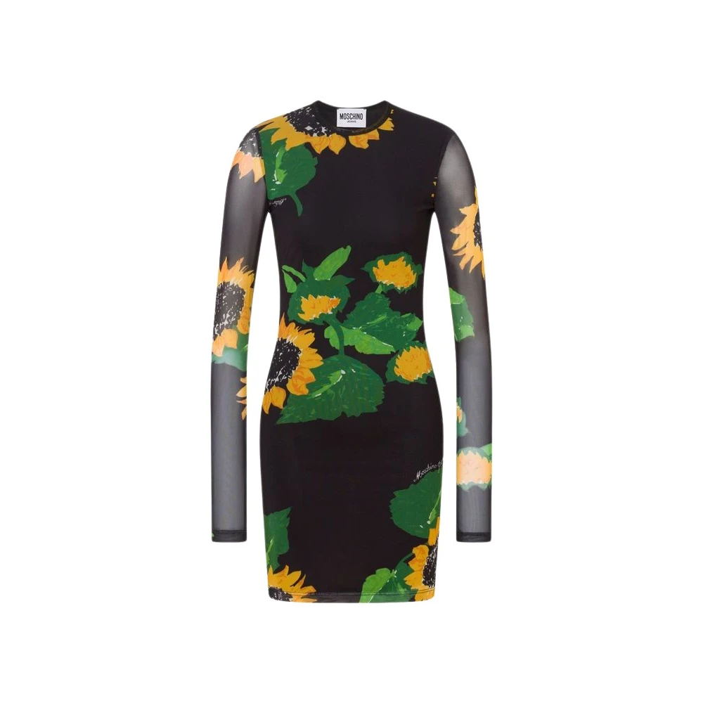 Moschino Multicolor Printed Mesh Dress - Female - Short Dresses - 2XS - Dresses