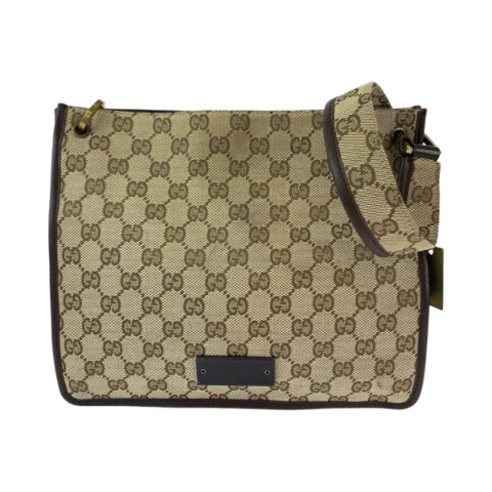 Gucci Vintage Pre-owned Canvas crossbody-bags Beige Dames