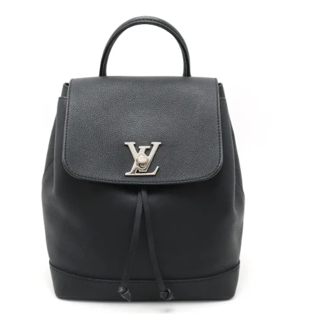 Louis Vuitton Vintage Pre-owned Leather backpacks Black Dames