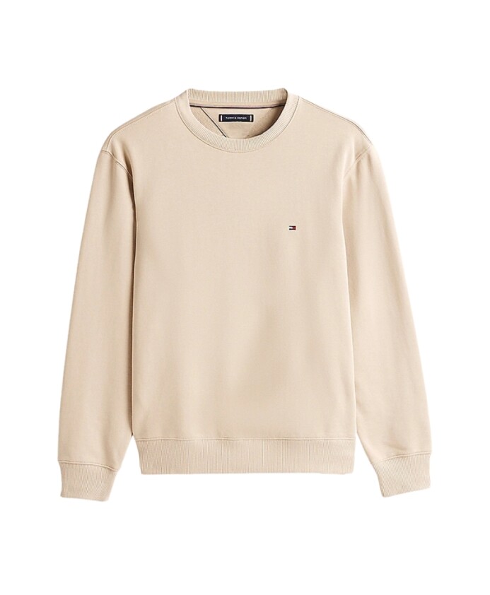 beige-crewneck-sweatshirt-with-embroidered-logo