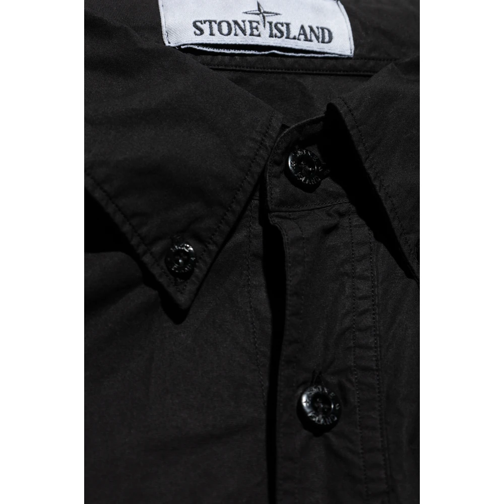 Stone Island Shirt met logo Black Heren