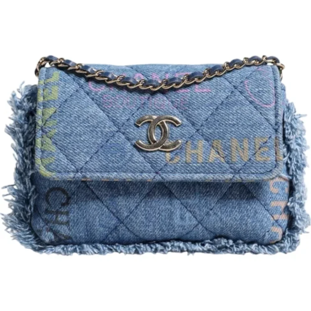 Chanel Vintage Pre-owned Denim chanel-bags Blue Dames