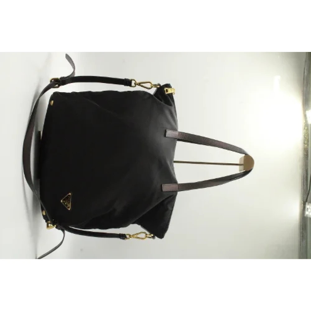 Prada Vintage Pre-owned Nylon handbags Black Dames