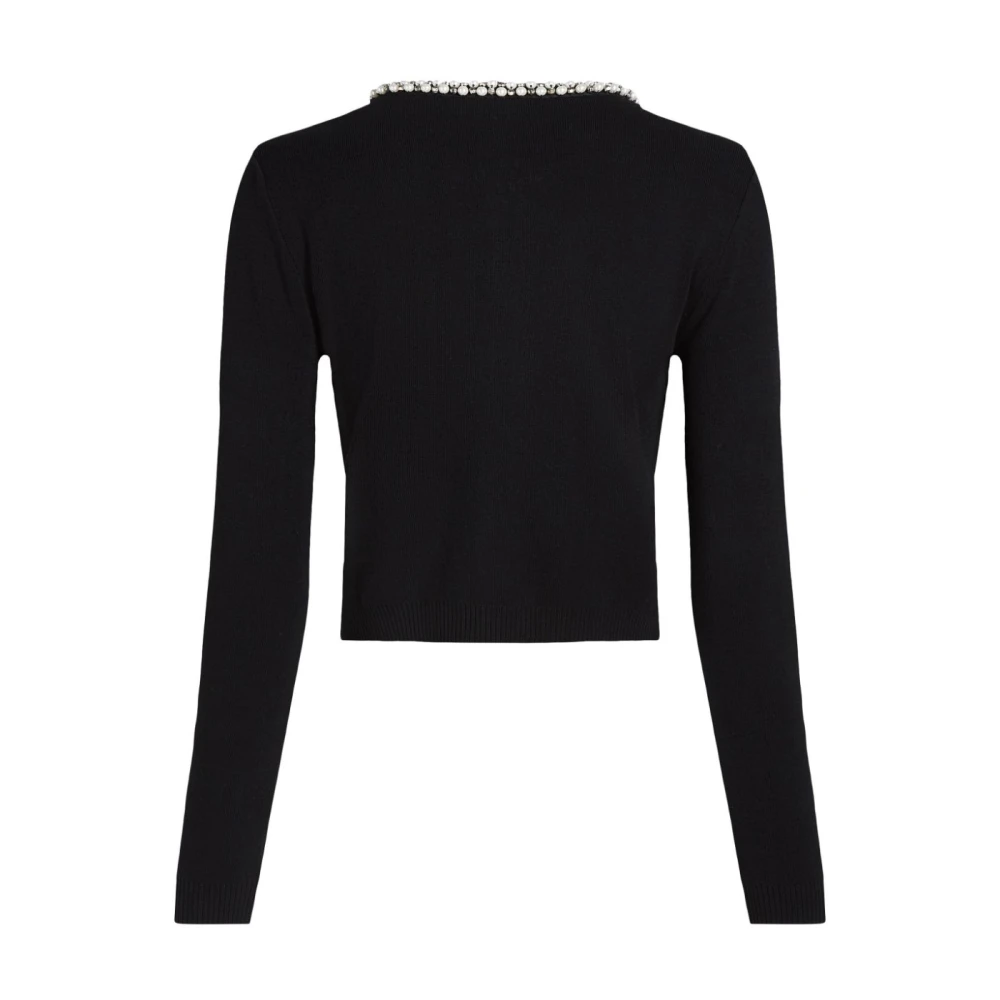 Karl Lagerfeld Zwart Vest MET Kralendetail Black Dames