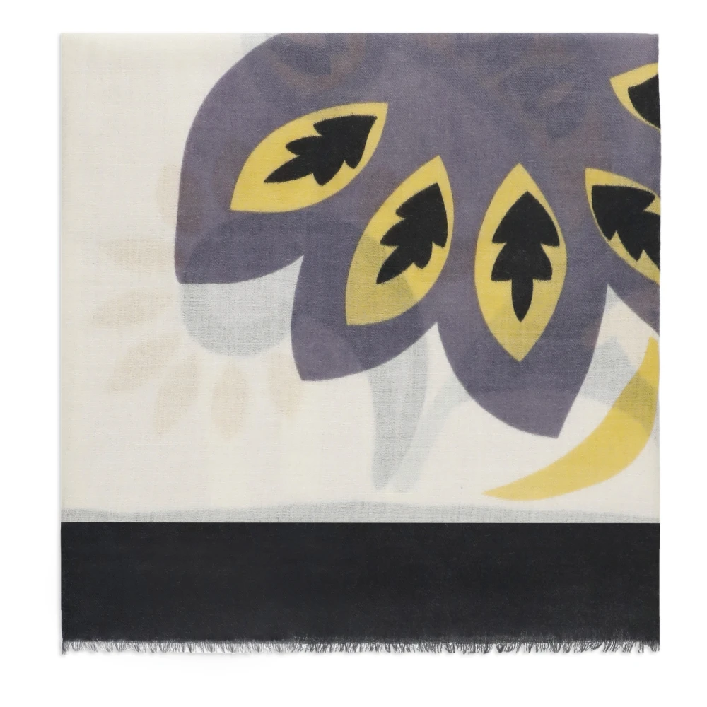 Altea Contrasterende kleuren wollen sjaal met franjes Multicolor Heren