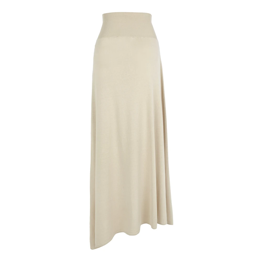 Cortana Beige Maxi Skirts, Female, 2XS, Reik, Ivory Knit Skirt