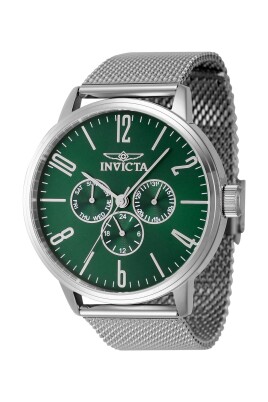 green-dial-stainless-steel-chronograph-watch