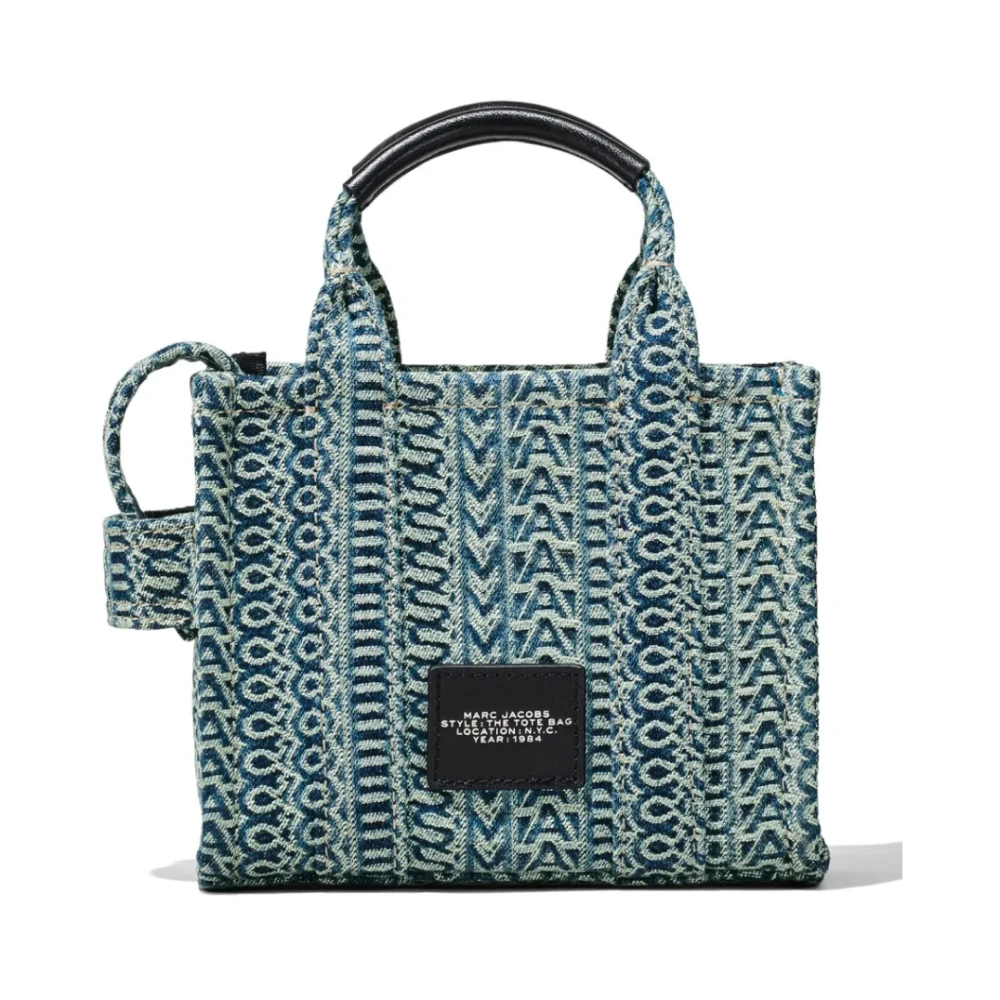 Marc Jacobs Kvinno Blå Väskor Dam, One Size, Denim, Denim Mini Tote Väska