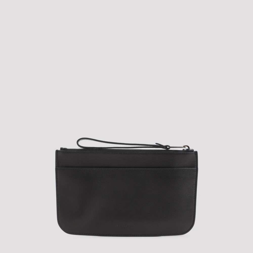 Giorgio Armani Elegante Nero Pouch Clutch Tas Black Heren