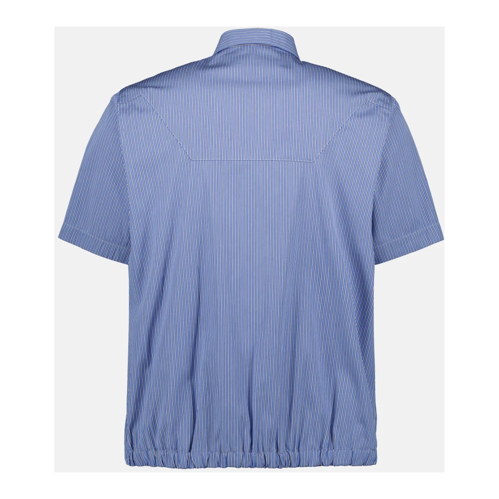 Sacai Gestreept katoenen overhemd Lente-Zomer 2025 Blue Heren