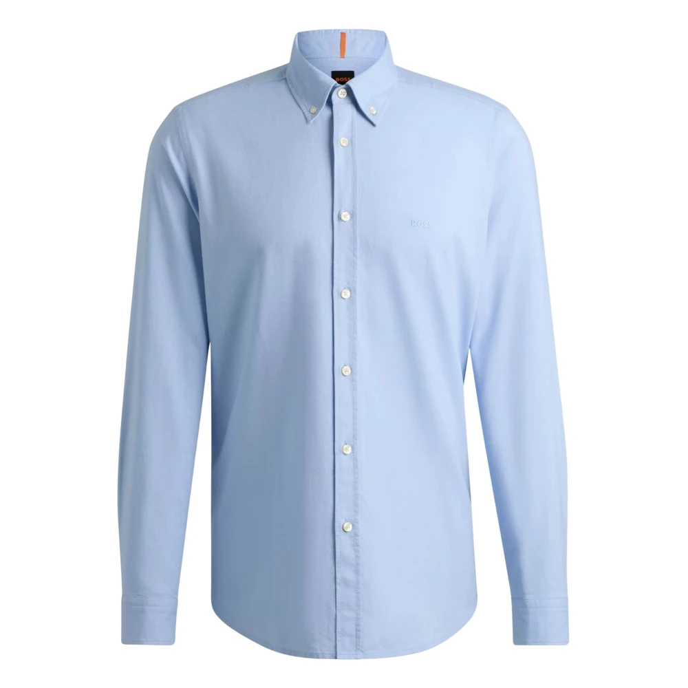 Hugo Blue Formal Shirts, Male, Xl, Versatile Oxford Cotton Shirt