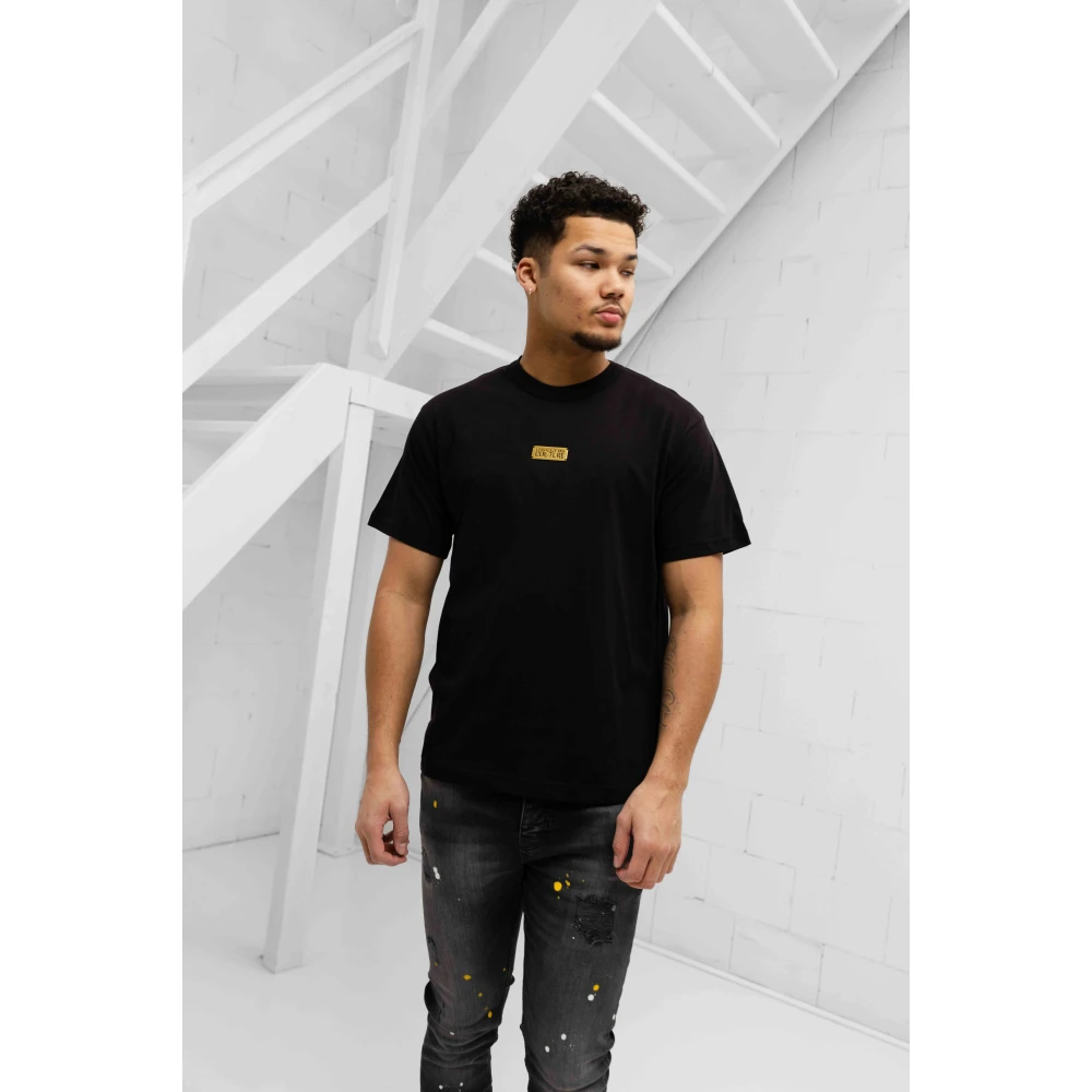 Versace Jeans Couture Plate Logo T-Shirt Zwart Heren Black Heren