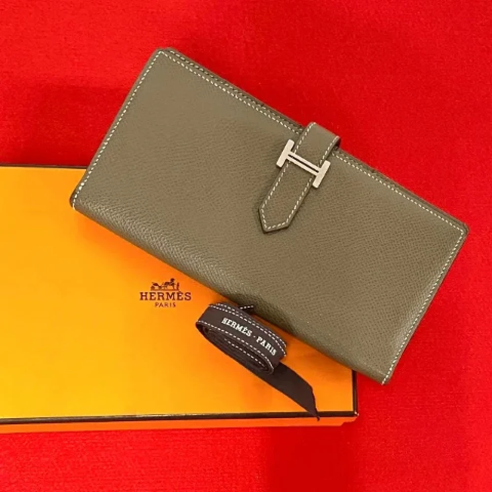 Hermès Vintage Pre-owned Leather wallets Brown Dames