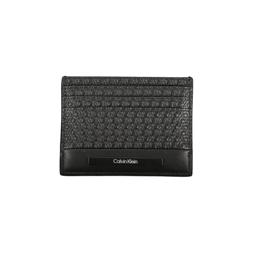 Calvin Klein Heren Portemonnee Zwart Kaarthouder Centrale Zak Black Heren