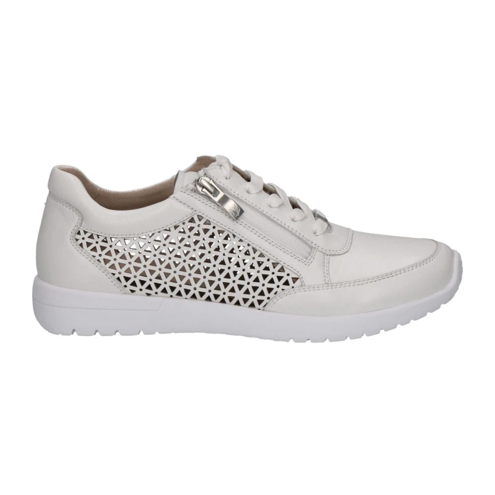 Caprice Women's White Sneakers, 8 Uk, Nappa Trainers For