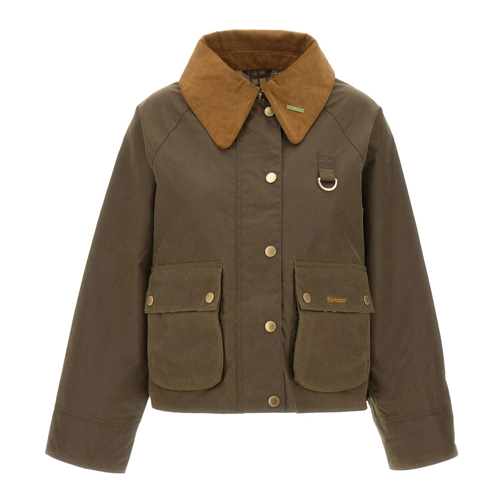Barbour Modern Spey Wax Jacket - Female - Light Jackets - Green - S - Jackets