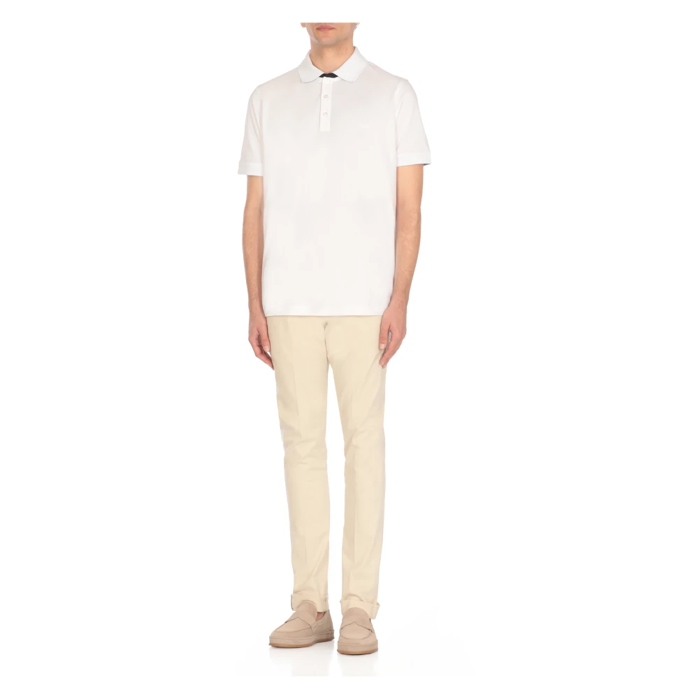 Fay Witte Polo Shirt met Kraag White Heren