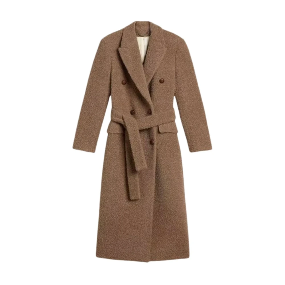 Golden Goose Elegant Grigio Coat Aw25 - Female - Double-Breasted Coats - Gray - M - Coats