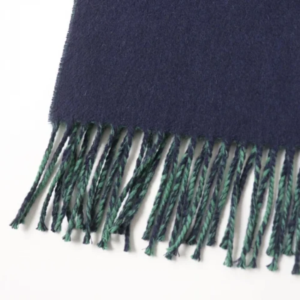 Hermès Vintage Pre-owned Cashmere scarves Blue Dames