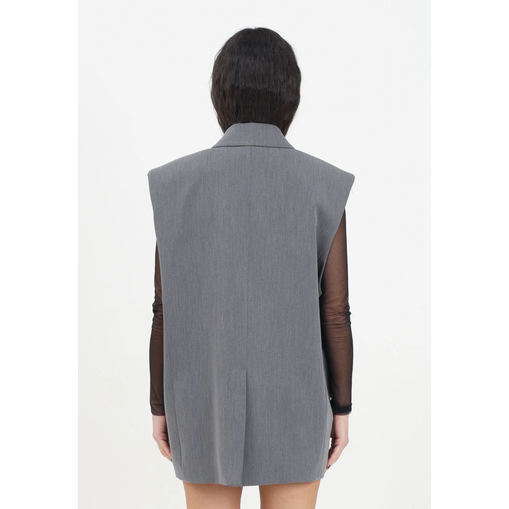 PATRIZIA PEPE Grijze Jassen Androgyn Stijl Gray Dames