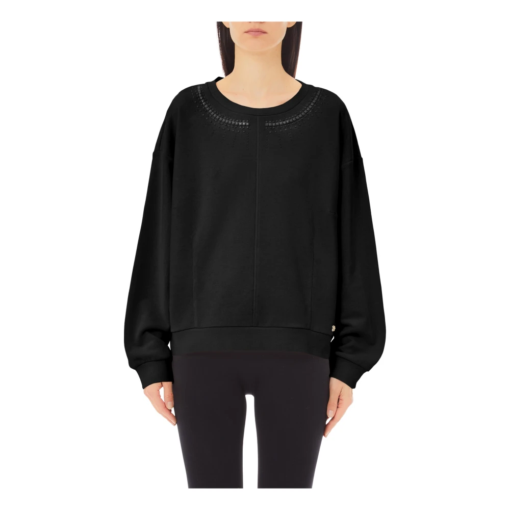 Liu Jo Damen Schwarz Sweatshirts & Hoodies, K, Sgröße: