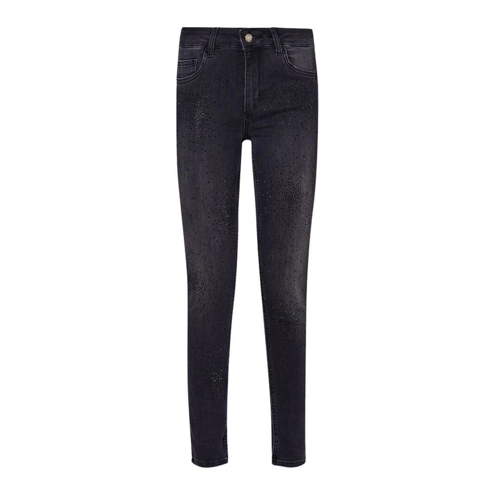 Liu Jo Skinny jeans met strass Black Dames