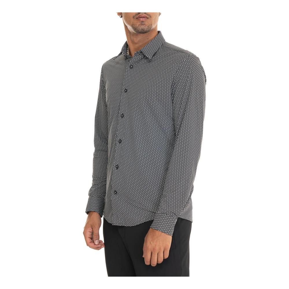 Boss Casual Shirt met Logo Fantasy Black Heren