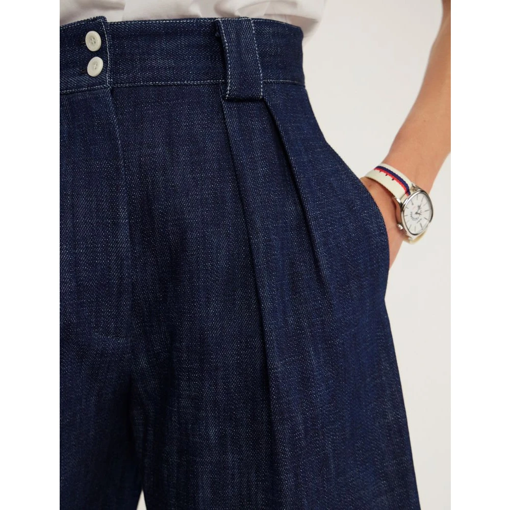 Ines De La Fressange Paris Odette katoenen shorts Blue Dames